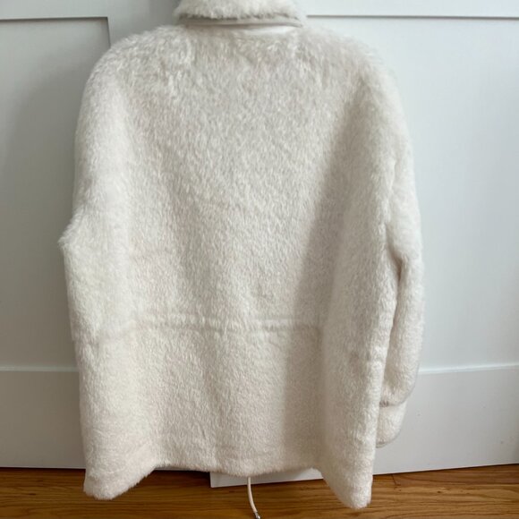 ANTHROPOLOGIE Maeve Cinched Faux Fur Coat, Size XS - Picture 5 of 6